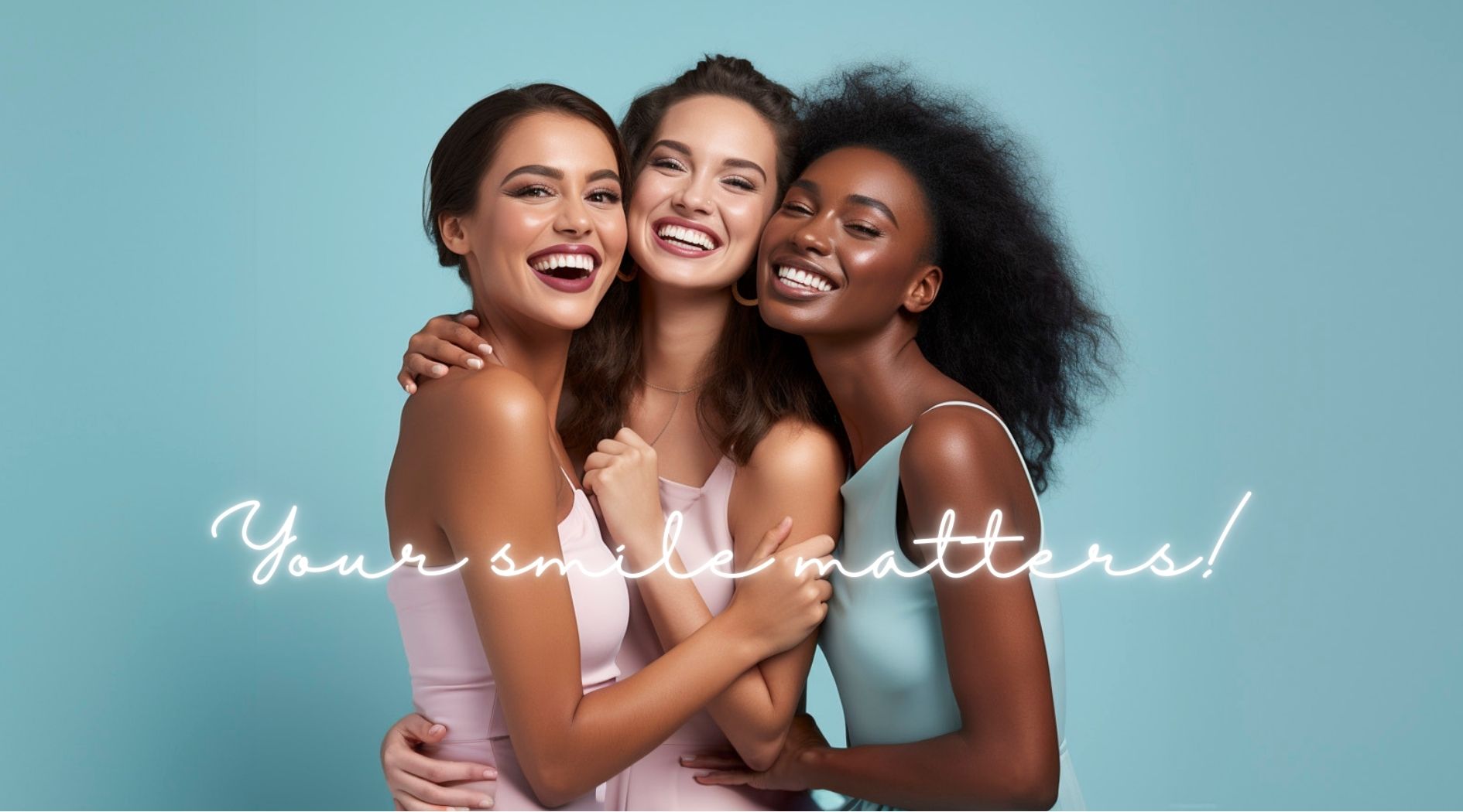 Three Smiling Women Celebrating a Pain-Free, Safe, and Effective Teeth Whitening Experience at Ivory Teeth Whitening in Edmonton